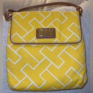 Tommy Hilfiger Yellow/White Flap Crossbody Bag